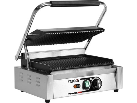 Elektryczny grill kontaktowy panini w pełni ryflowany 44cm 2,2kw