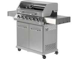 Grill gazowy 6+1 stal nierdzewna 20,5kw, z szybą