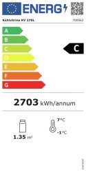 Witryna chłodnicza KV 270L