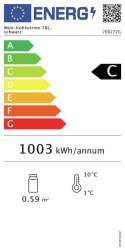 Witryna chłodnicza Mini 78L, czarna